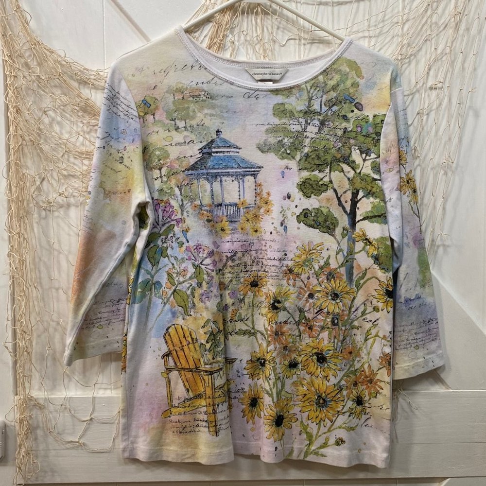 C & B Embellished Floral Shirt.